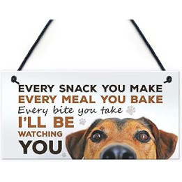 RED OCEAN Dog Signs For Home Funny Dog Lover Gift House Kitchen Sign Animal Dog Gifts