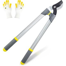 Colwelt Bypass Loppers 62CM, Branch Cutter with Carbon Steel Blade, Heavy Duty Garden Loppers Tree Trimmer Makes Clean
