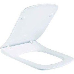 Square Rectangular Soft Close Toilet Seat Quick Release Loo Seat Mute Seat Cover Easy Installation with Top Fix Blind Hole