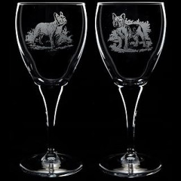 French Bulldog | Dog Crystal Wine Glass | Engraved | Pair or Single