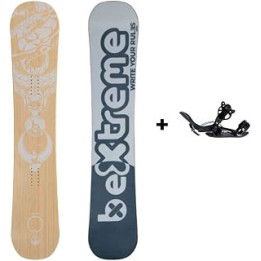 BEXTREME Snowboard Vocatus 151 cm with SP Private Fixings, Snow Freeride Freestyle Camber Traditional Carving Ecological Bamboo