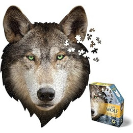 Madd Capp Puzzles - I AM Wolf - 550 Pieces - Animal Shaped Jigsaw Puzzle
