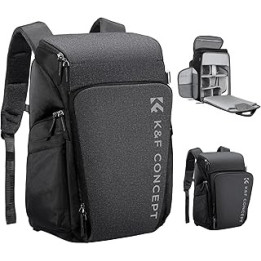 K&F Concept® Camera Backpack 25L Camera bags for photographers Large Capacity Camera Case with Raincover,15.6 Inch Laptop
