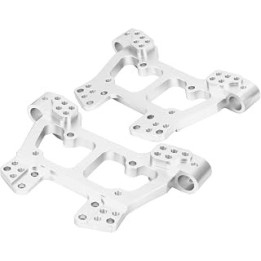 VGEBY RC Shock Tower, Aluminium Alloy RC Shock Plate Mounts Vibration Damping Compatible with HSP 1/10 RC Car (slver) Model Car