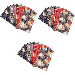 30 pcs Quilting Fabric Spring Comforter Linen Table Cloth Linen Clothes Printed Linen Fabric Floral Craft Embroidery Fabric