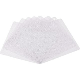 sourcing map 120mm Computer Fan Filter Grills PVC Mesh Dustproof Case Cover for Computers, White Pack of 8