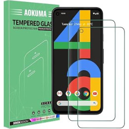 AOKUMA Google Pixel 4A 4G Tempered Glass Screen Protector, [2 Pack] Premium Quality Guard Film, Case Friendly, Shatterproof,