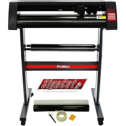 PixMax Vinyl Cutter Plotter Machine 28", SignCut Pro Design Software & Weeding Pack, Black
