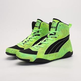 Boxing Shoes Men Women Kids Professional Boxing Sneakes Anti Slip Wrestling Footwears Light Weight Wrestling Sneakers-GREEN||10
