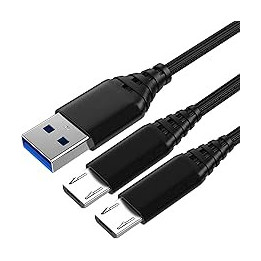 PS4 Controller Charger Cable,2 Pack 3M/10FT Micro USB Cable Charging Sync Cord for Sony PlayStation 4/Dualshock 4/ PS4/ PS4