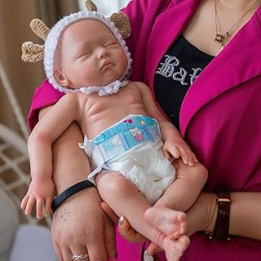 MAIDEDOLL Reborn Dolls Platinum Silicone Full Body 19inch Soft Flexible Realistic-Solid Silicone Baby Doll Lifelike Baby Doll