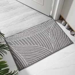 TiRiSMART Door Mat Dirt Trapper for Indoor and Outdoor, Heavy Duty Non-Slip Entrance Rug, Machine Washable Shoes Scraper,Super