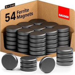 GAUDER Magnets for Whiteboard, Notice Board & more | Small Magnets for Crafts | Fridge Magnets (50 + 4 pieces)
