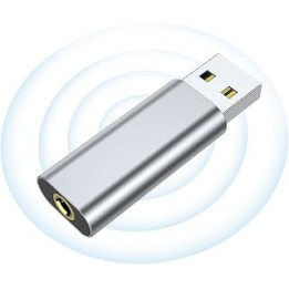 Usb To 3.5mm Audio Jack, 4.7x1.5x0.8cm Usb Sound Adapter, High Qualiity Transmission External Stereo Sound Card, Effortless