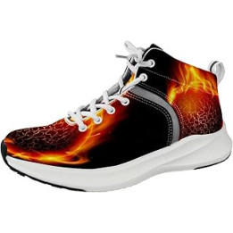 Men's Running Shoes Sneakers The Burning Fire Basketball,Tennis Workout Walking Gym Athletic Shoes Multicoloured