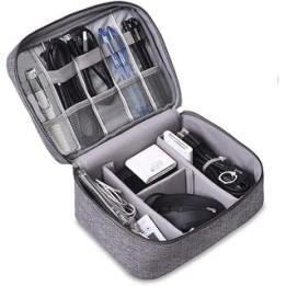 TOPSEFU Extra Large Cable Organiser Bag,Travel Electronics Accessories Bag Organiser for Cables, Flash disk, Charger, Power