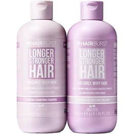 HAIRBURST Wavy & Curly Hair Shampoo and Conditioner Set - Sulfate, SLS, Paraben Free, CGM Approved - Nourishing Amino Acids,