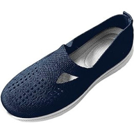 Safety Trainers Womens, Breathable Mesh Shoes, Women's Running Shoes Non Slip Athletic Tennis Walking Blade Type Sneakers