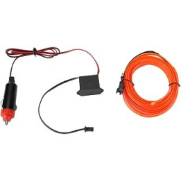 DC 12V Orange Light Glowing Wire Car Vehicle Cold Light Cigarette Lighter Drive Car Interior Accessories Car Lights(5m)