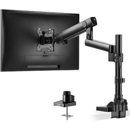PUTORSEN PC Monitor Arm - Aluminum Ergonomic Height-Assisted Full Motion Heavy Duty Single Arm Desktop Clamp Mount for 17–32”