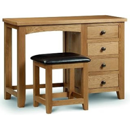 Julian Bowen Marlborough Single Pedestal Dressing Table, Oak