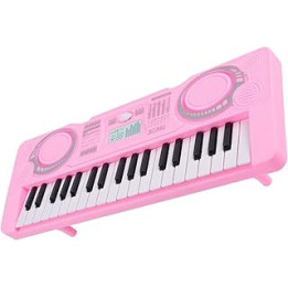 Kids Keyboard Piano Electronic Piano Toy Educational 37 Keys Compact for Kids (Pink)