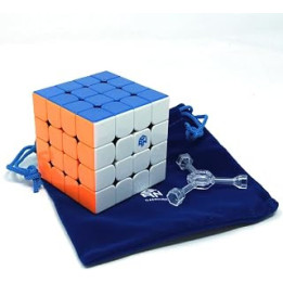 GAN460 M - 4x4x4 Stickerless, Magnetic Speed Cube - Includes Crux Puzzles Sticker