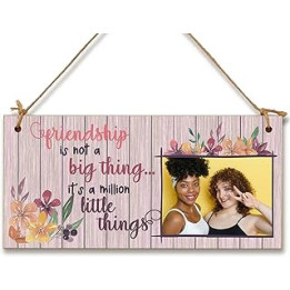 Personalised Wooden Plaque with Photo Friendship a Million Things Friends Family BFFs Bestie Gift Hanging Door Sign