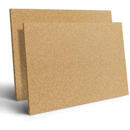 Cork Sheet Plain - 2 Pieces - Medium Size 290 x 215 x 2 mm (Approx 11.5 x 8.5 Inch) About A4 Paper for Pin Board Replacement