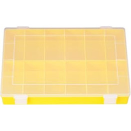 huenersdorff 611800 PP-Classic 12 Compartments Assortment Box - Yellow