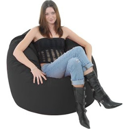 GIANT BEAN BAG - Beanbag Chair Indoor/Outdoor (Black)