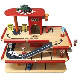 Gamez Galore Multi-storey Car Park Wooden Garage with Lift