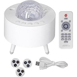 XNHAFW LED Tripod Projector Lamp Star Sky Music USB Powered Projector Light for Home Bedroom Projector White
