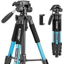 Zomei Q111 Camera Tripod Mobile Phone Tripod, Aluminum Alloy Travel Tripod Lightweight Camera Tripod 3 Way Swivel Head, Quick