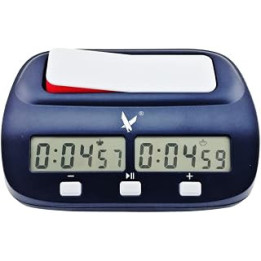 LEAP Chess Clock FIDE Approved Digital Chess Timer Professional for Board Games (Official Store) Blue
