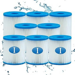 woejgo Bestway Filter Cartridge Filter Cartridge for Swimming Pools Size I Hot Tub Filter Cartridge Spa Filter Type I (8 Pieces)