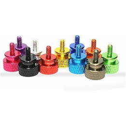 5/10pcs M3 M4 6 32 Colourful Aluminum Alloy Knurled Thumb Screws Computer Case Side Panel Hard Disk Tighten Hand Screw (Color :