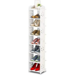 Dripex 8 Tier Shoe Rack Shoe Cabinet Storage Rack Bookshelf Shoe Organizer Free Standing Display Rack in Home Corridor Hallway