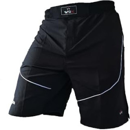 WARX Kick Boxing UFC MMA Grappling Fight Short Cage Boxing, Black Shorts