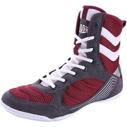 High Top Boxing Boots, Mens Womens Boxing Footwear Lace-Up Boxing Shoes Non-Slip Squat Shoes Lightweight Casual Wrestling Shoes