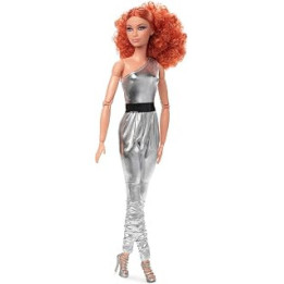 Barbie Signature Barbie Looks Doll (Red Curly Hair, Original Body Type), Fully Posable Fashion Doll, Gift for Collectors, HBX94