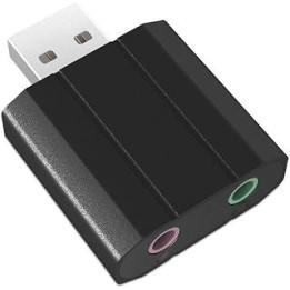 USB Sound Card -USB External Stereo Sound Adapter with 3.5mm Speaker-Headphone and Microphone Jack for PS4, PC, Notebook,