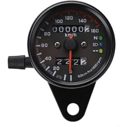 Motorbike Digital Speedometer Motorcycle Speedometer Odometer Cafe Racer 12V Motorcycle Dual Speed Meter Indicator Gauge