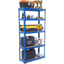 1800mm H x 900mm W x 300mm D Heavy Duty Steel Shelving Garage Racking Unit 275KG UDL Per Shelf 5 Levels + FREE NEXT DAY DELIVERY