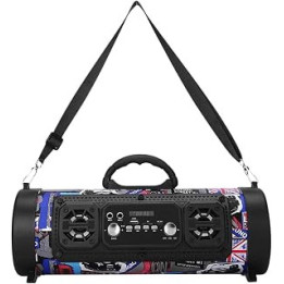 Bluetooth Speakers for Home Outdoor Party, 15w Stereo Outdoor Portable Bluetooth Speaker with Subwoofer, LED Light, Card