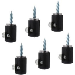 INCREWAY Chandelier Lighting Hook, 6Pcs Pendant Lighting Hook Swag Hook for Chandelier Ceiling Lights Cable (Black)