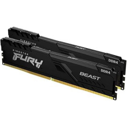 Kingston FURY Beast 16GB (2x8GB) 3200MHz DDR4 CL16 Desktop Memory Kit of 2 KF432C16BBK2/16