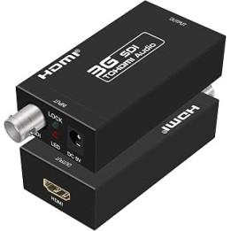 WIISTAR SDI to HDMI Video Audio Converter Adapter BNC HD-SDI/3G-SDI with 5V Power Plug for Camera/Home Theater/SDI Editing