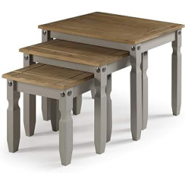 Mercers Furniture Trade Corona Grey Wax Nest of Tables