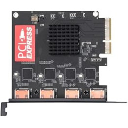 Puooifrty 4 Channel -Compatible PCI-E Video Capture Card 1080P 60Fps OBS Wirecast Live Broadcast Streaming Adapter Replacement